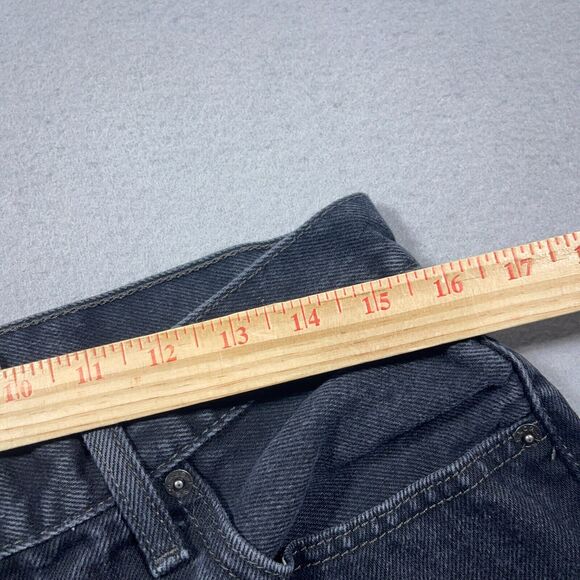 VTG Levi's 505 Jeans Men 32x30 Black Dark Wash‎ Denim Straight Leg Tag 33x32 - Picture 7 of 12